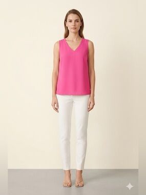 Joseph Ribkoff top pink V-Neck Sleeveless Tank Top New with tags! Size 8